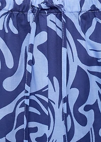 Cotton two-tone printed pants