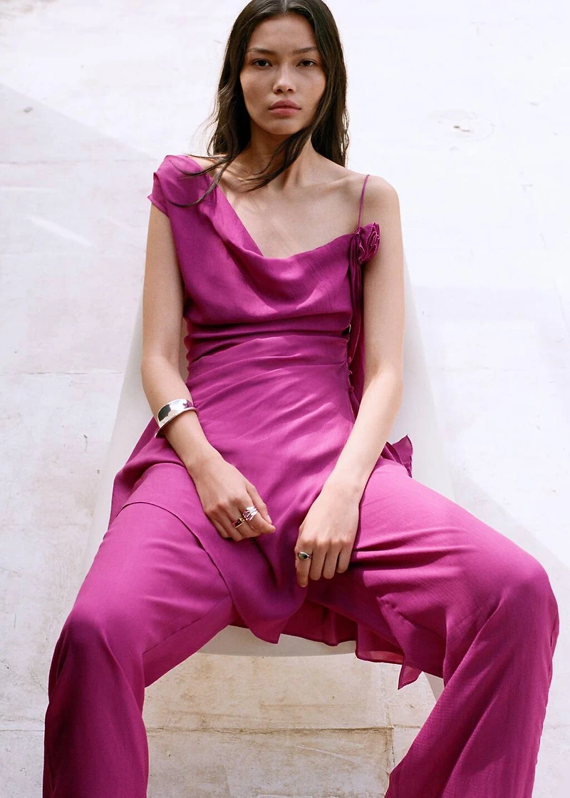 Flowy straight-fit pants
