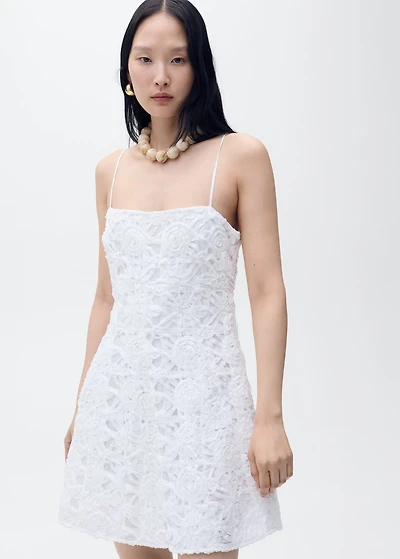 Floral textured dress
