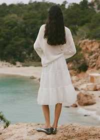 Flared midi skirt