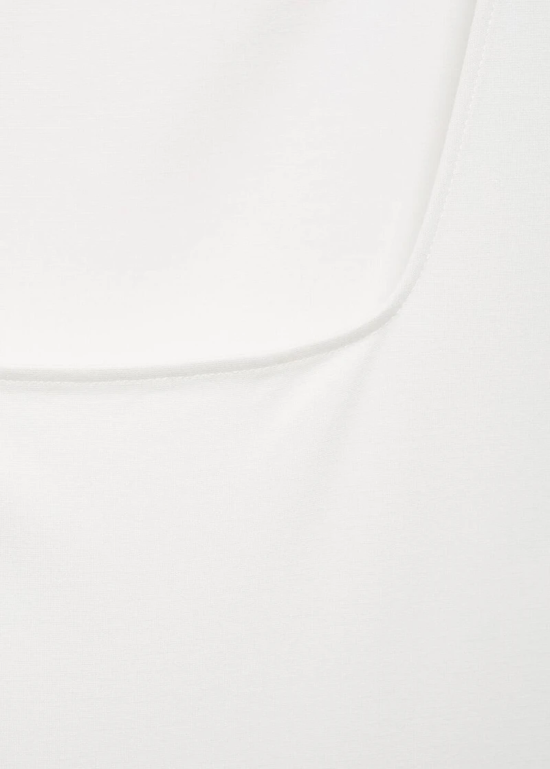 Combined dress with puffed hem