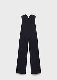 Structured sweetheart neckline jumpsuit