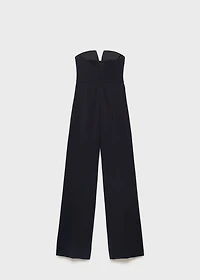 Structured sweetheart neckline jumpsuit
