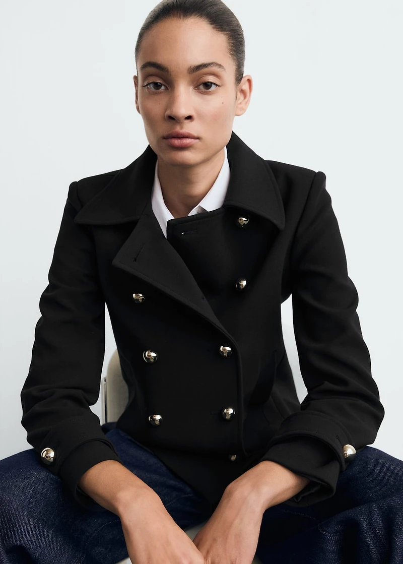 Double-breasted jacket with lapels