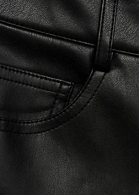 Leather-effect straight pants
