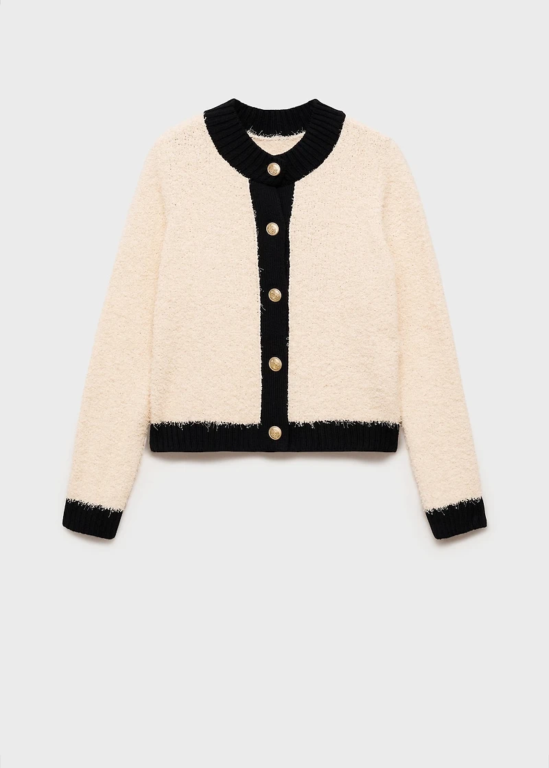 Contrasted buttons jacket