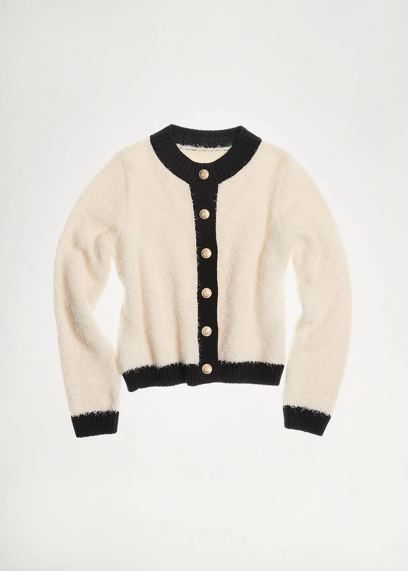Contrasted buttons jacket