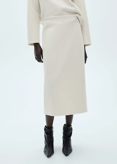 Bouclé midi-skirt