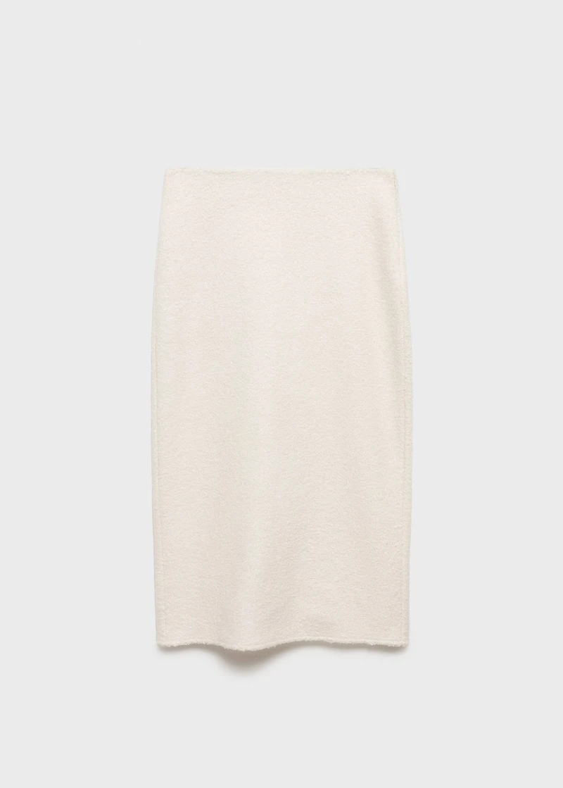 Bouclé midi-skirt