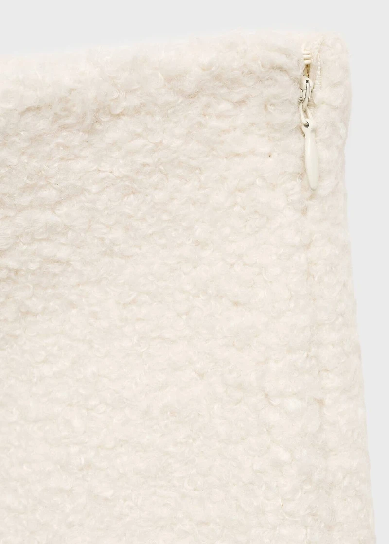 Bouclé midi-skirt
