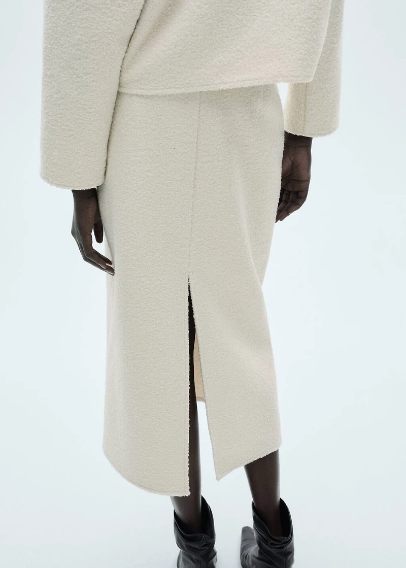 Bouclé midi-skirt