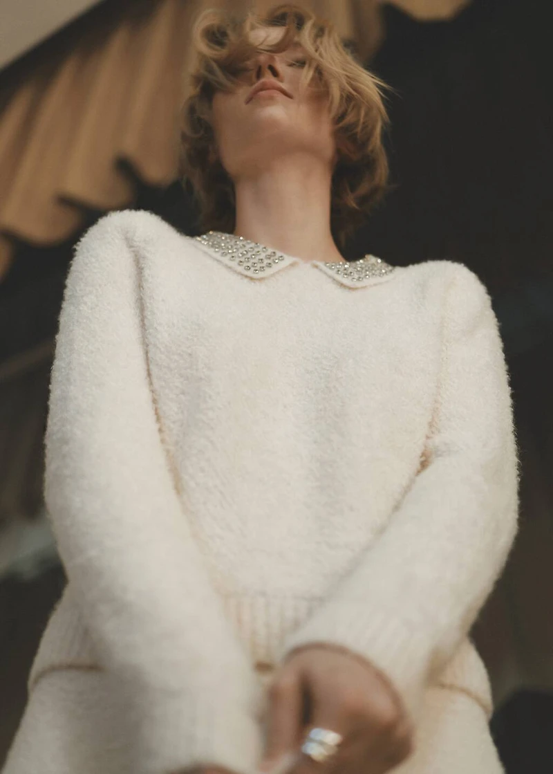 Bouclé midi-skirt