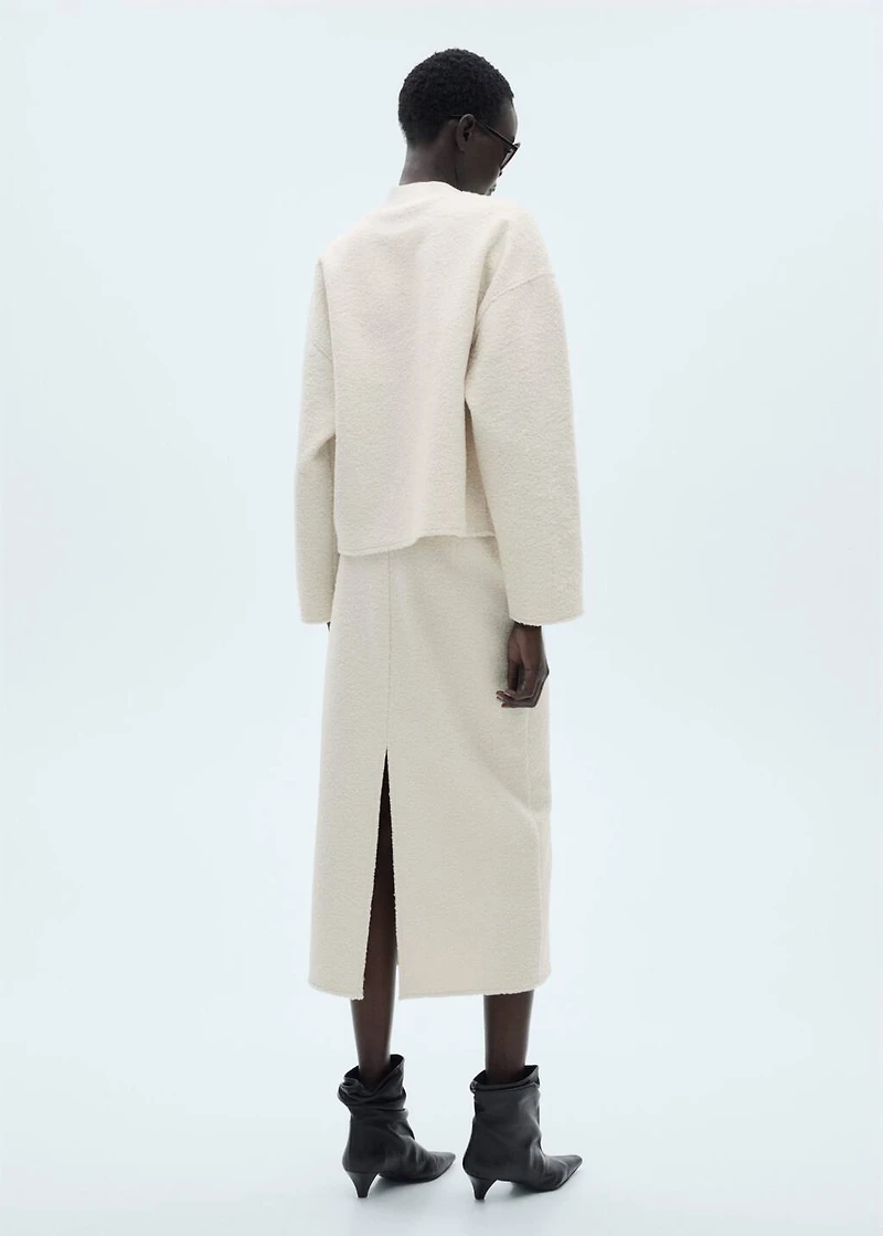 Bouclé midi-skirt