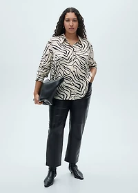 Satin print shirt