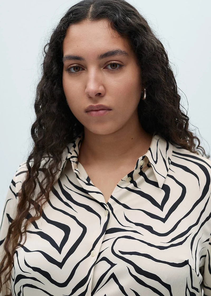 Satin print shirt