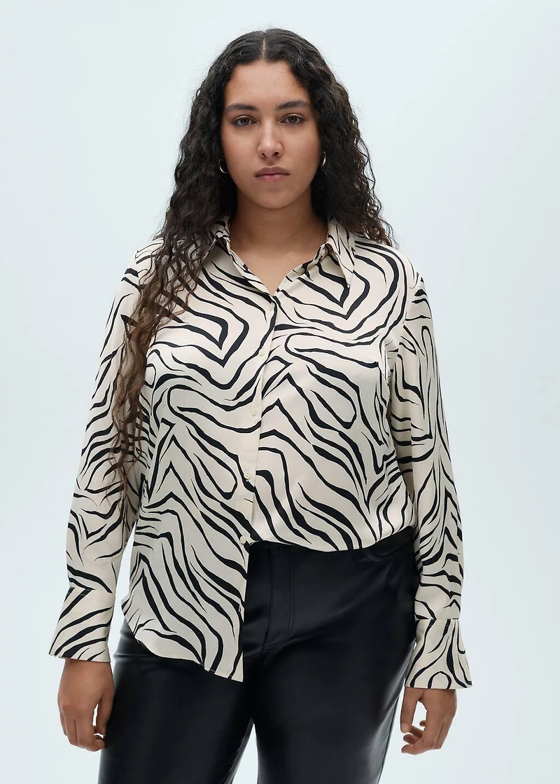 Satin print shirt