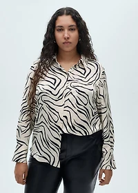 Satin print shirt