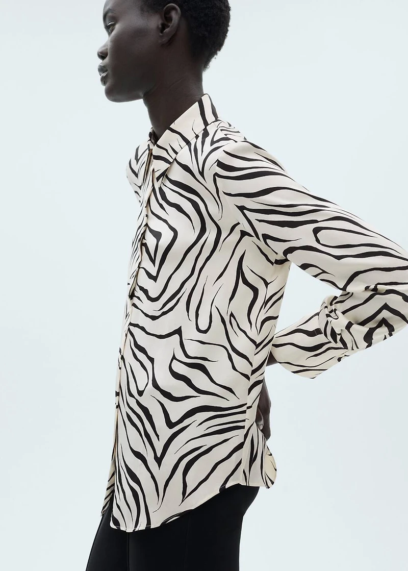 Satin print shirt