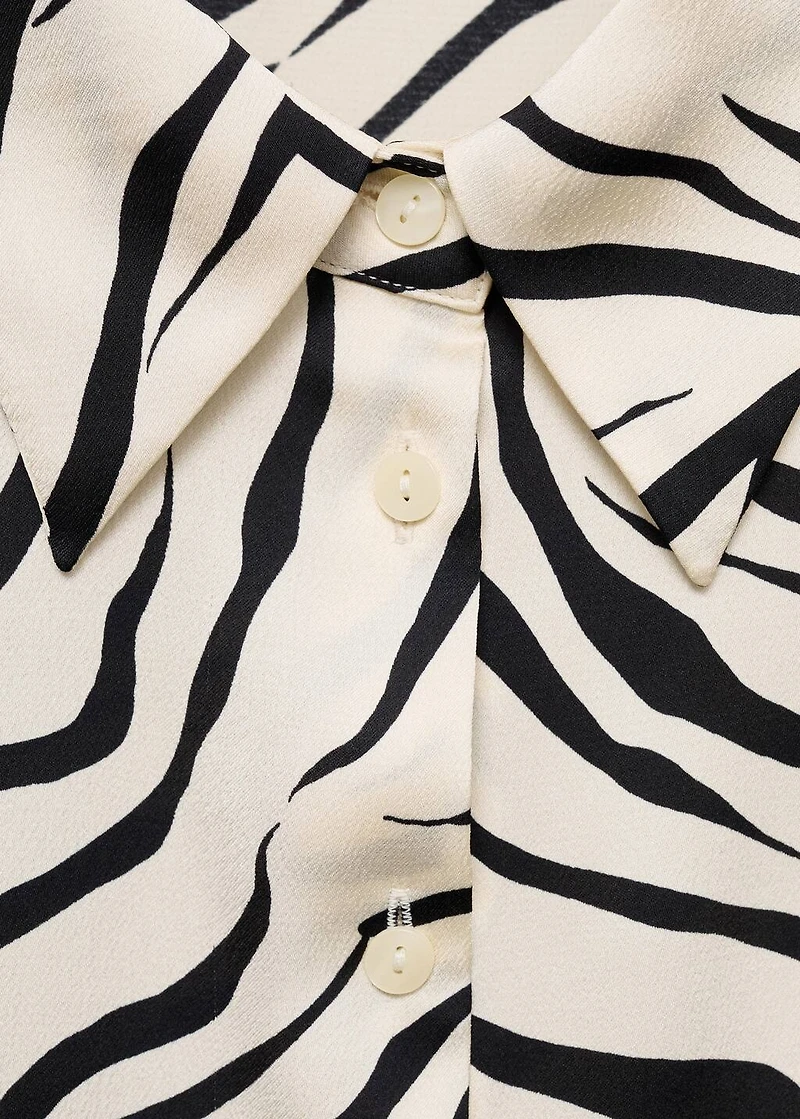 Satin print shirt