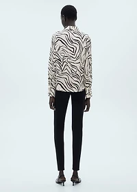 Satin print shirt