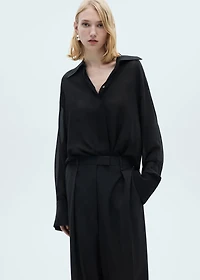 Straight-fit pleated pants