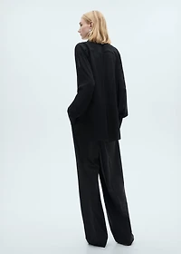 Straight-fit pleated pants