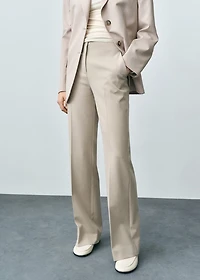 Mid-rise flare pants