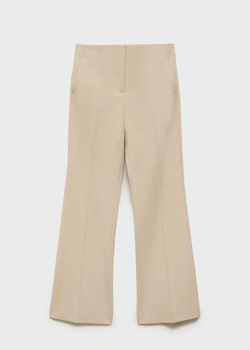 Mid-rise flare pants
