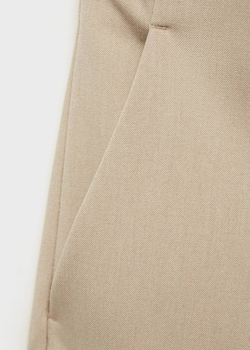 Mid-rise flare pants