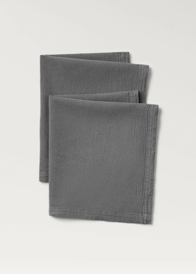 Garment dyed cotton napkins