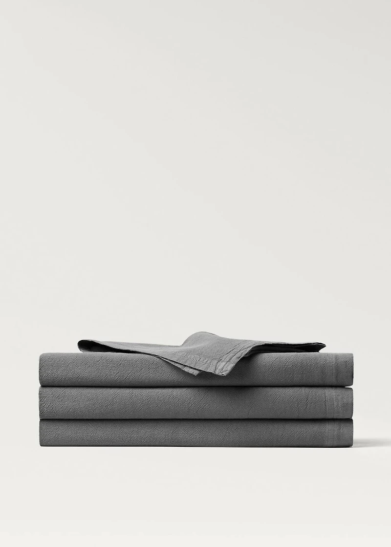 Garment dyed cotton napkins