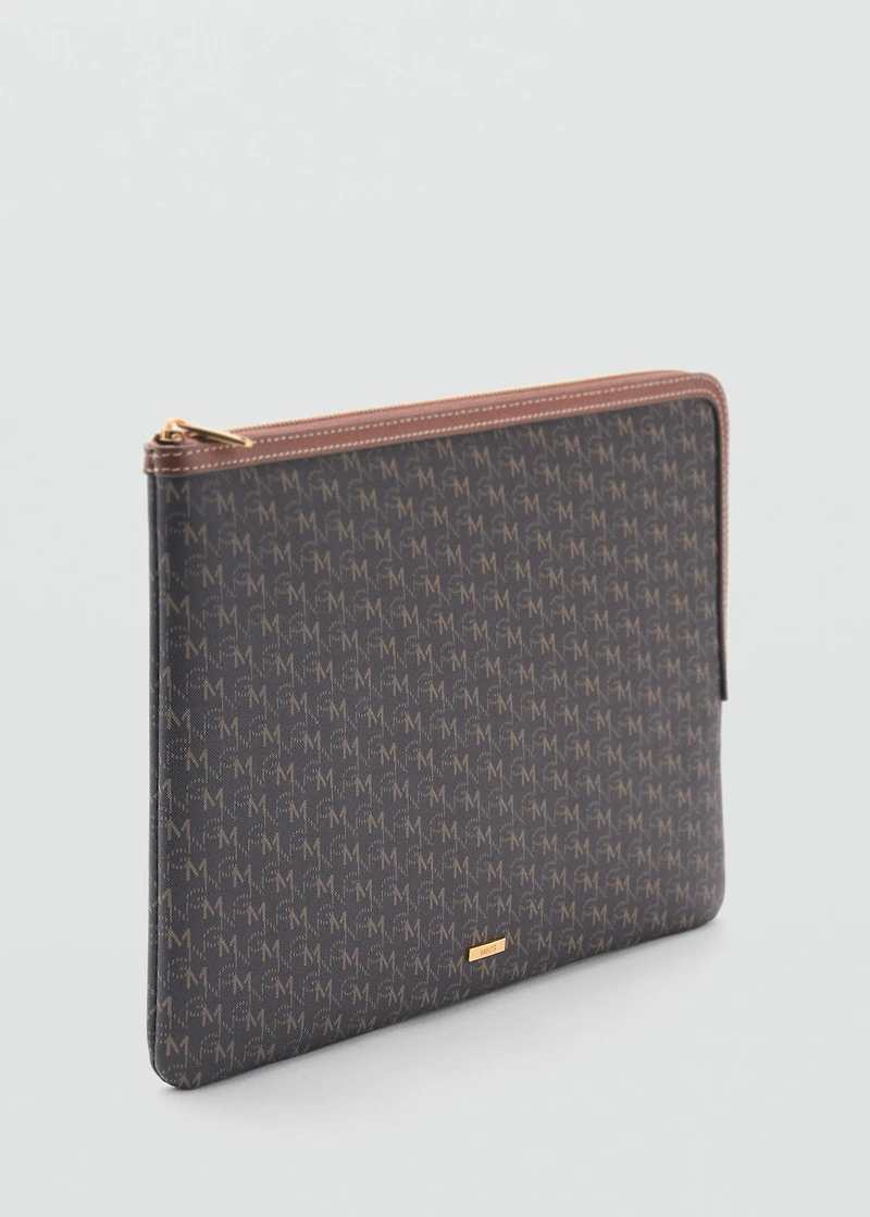 Laptop case with printed logo