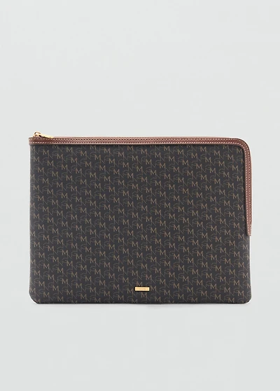 Laptop case with printed logo
