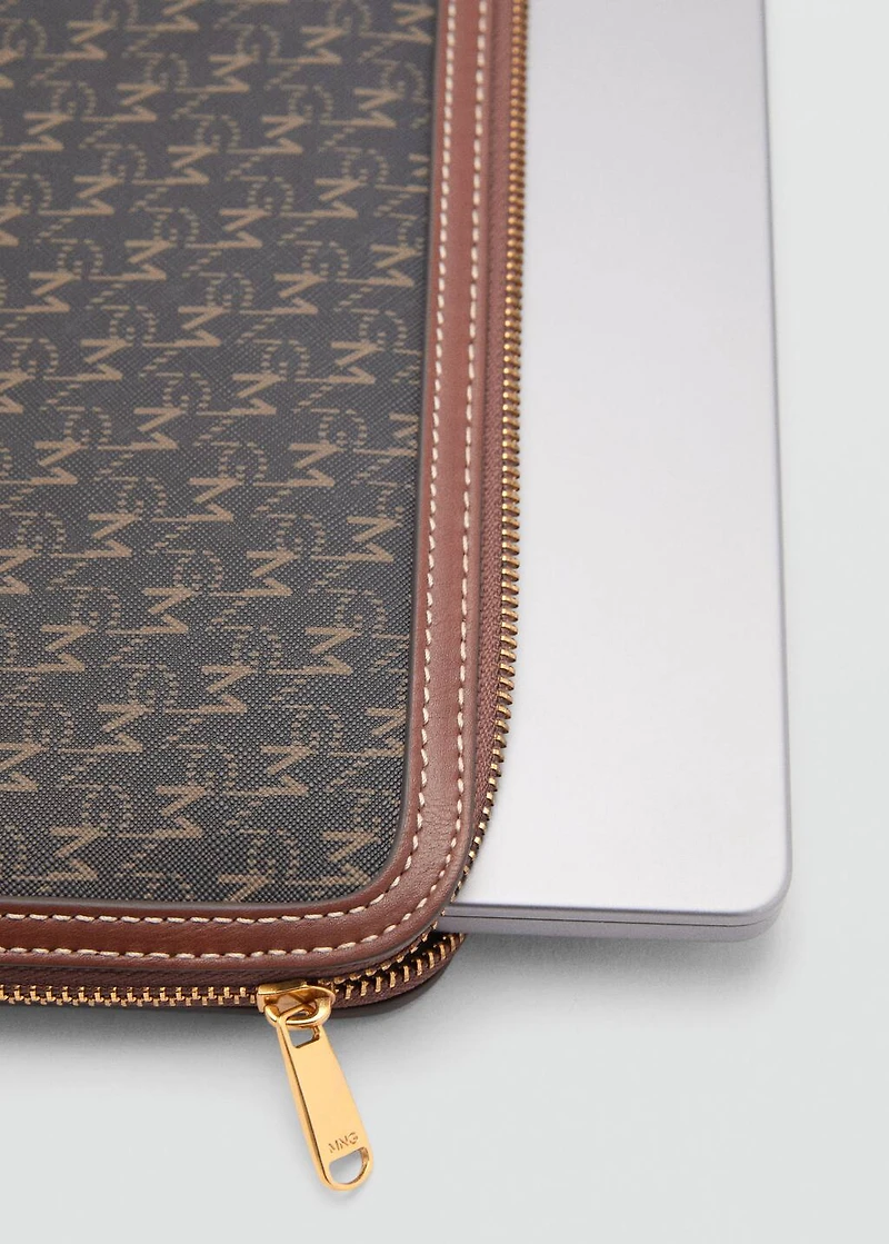Laptop case with printed logo