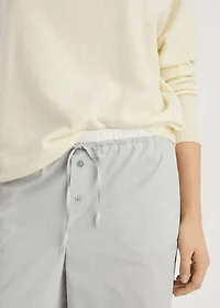 Striped pajama pants with elastic detail