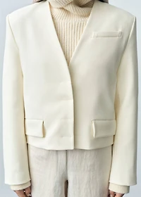 Structured cropped blazer