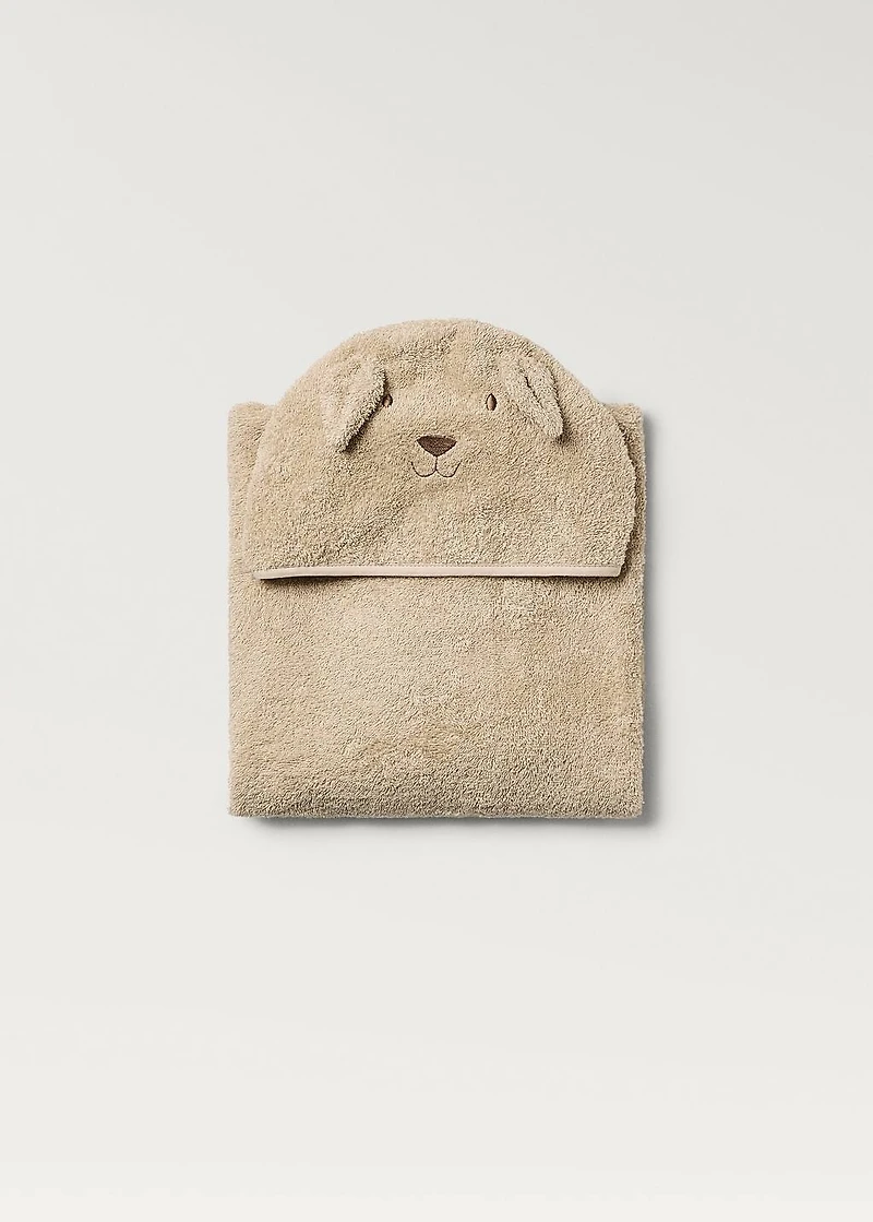 Terry towelling bath cape with ears