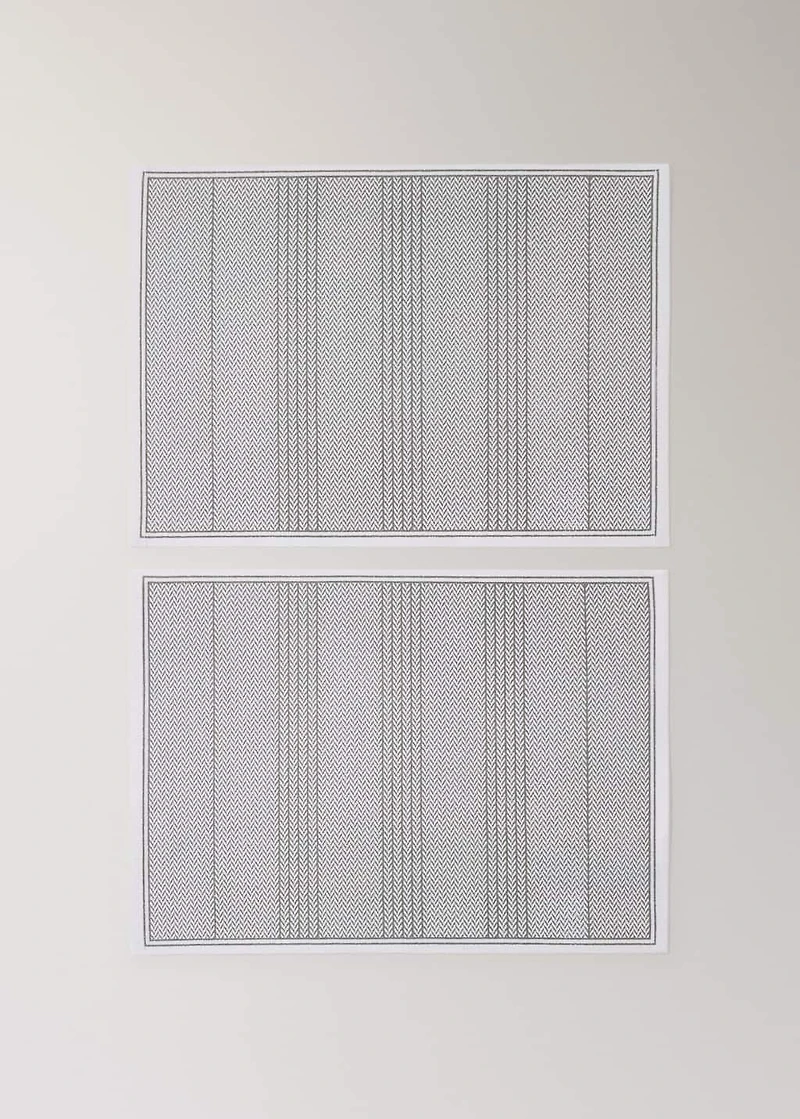 Geometric print placemats