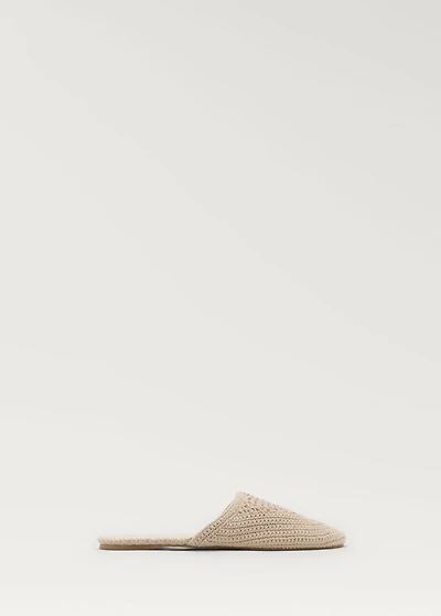 Cotton braided slippers