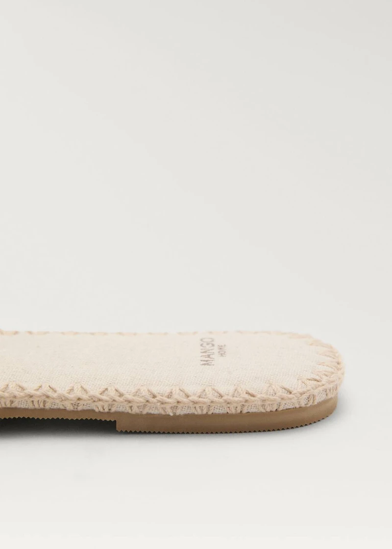 Cotton braided slippers