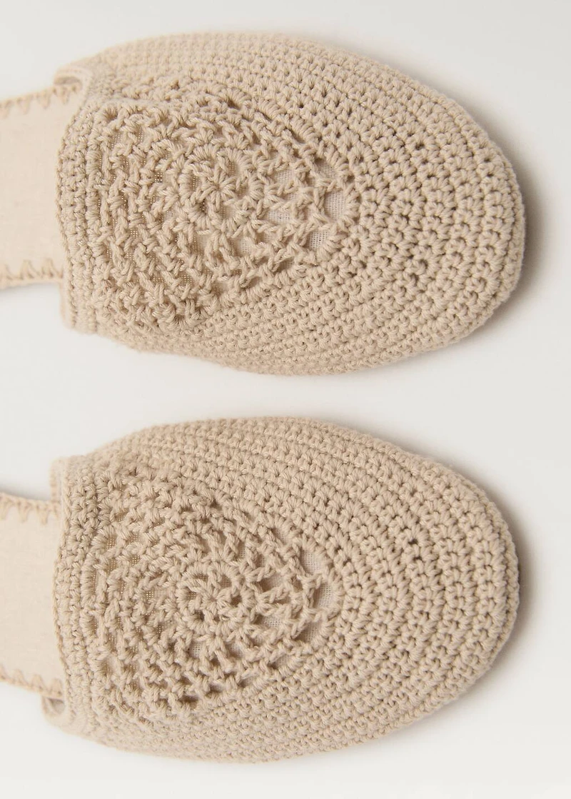 Cotton braided slippers