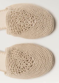 Cotton braided slippers