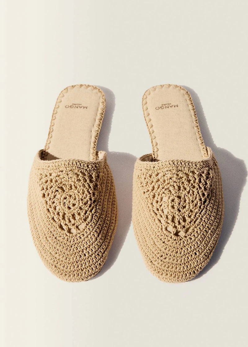 Cotton braided slippers