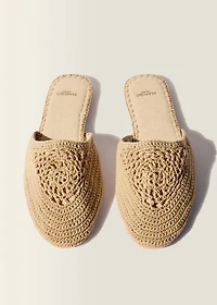 Cotton braided slippers