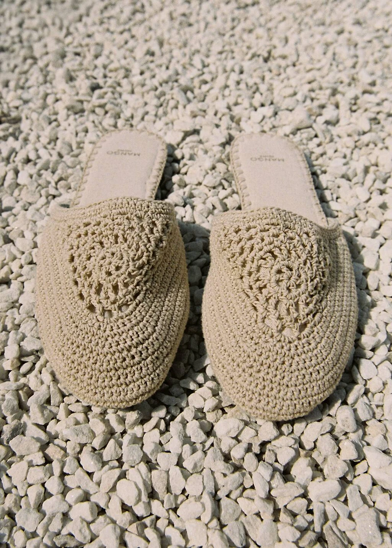 Cotton braided slippers