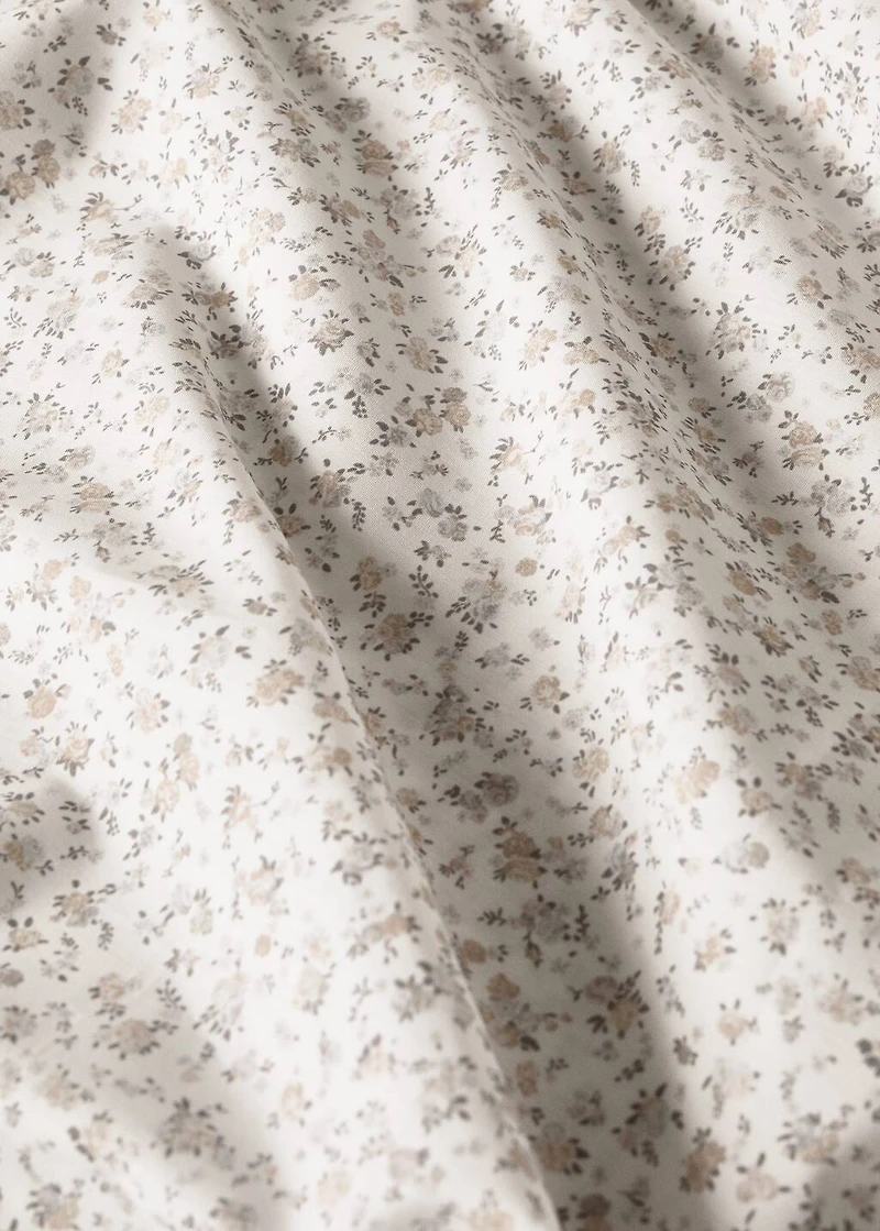 Cotton percale printed duvet cover for crib