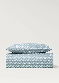 Cotton percale reversible children's duvet cover for 90cm bed