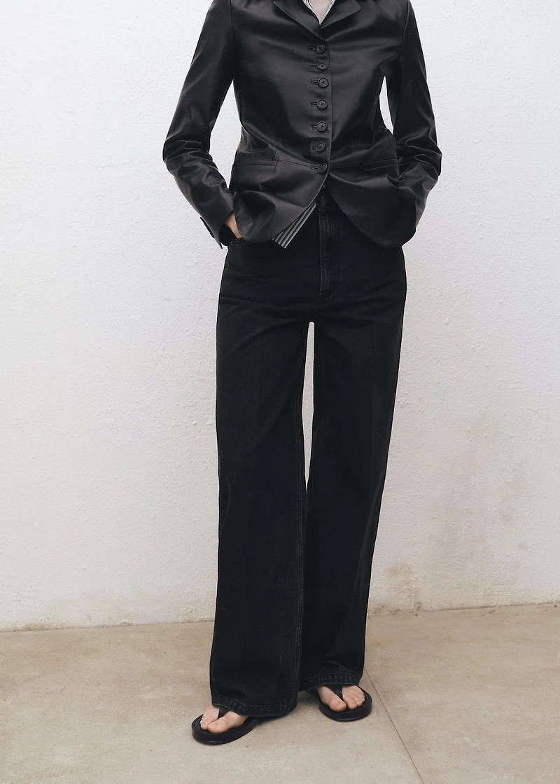 High waist straight jeans