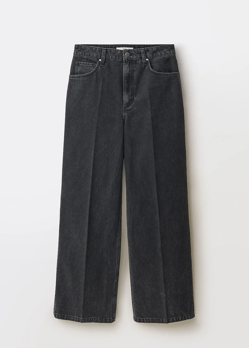 High waist straight jeans