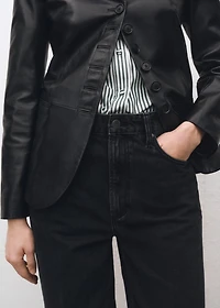 High waist straight jeans